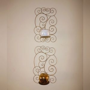 Metal Iron Wall Candle Holder Home Decor